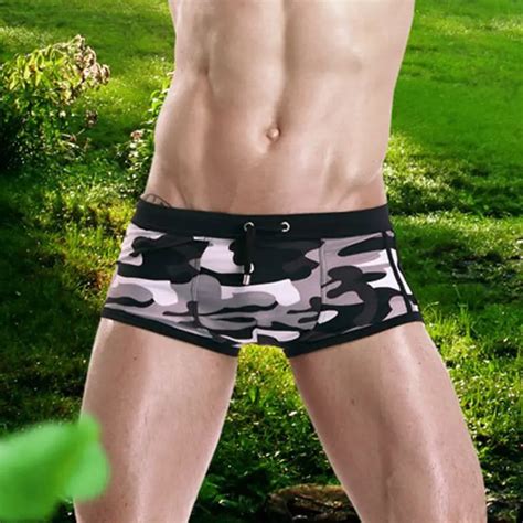 Seobean Brand Men Swimwear Camouflage Swimsuits Swim Trunks Shorts Men