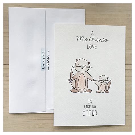Punny Mother S Day Card Otter Card Mother Pun By
