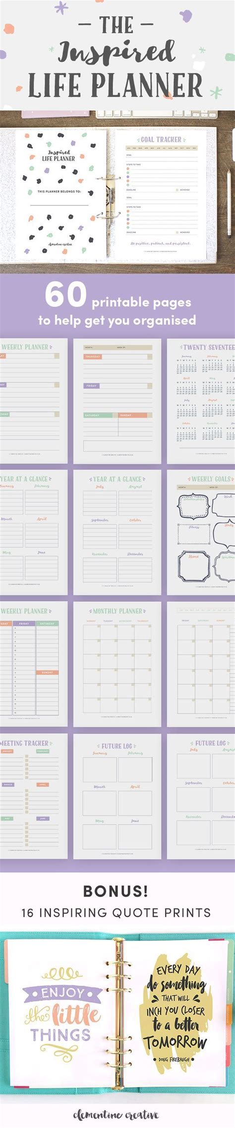 printable life planner  organized today  reduce overwhelm