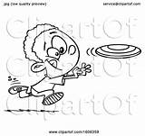 Frisbee Chasing Toonaday sketch template