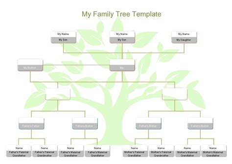 family tree diagram template microsoft word