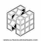 Rubik Cubo Colorear Ultra Ultracoloringpages sketch template