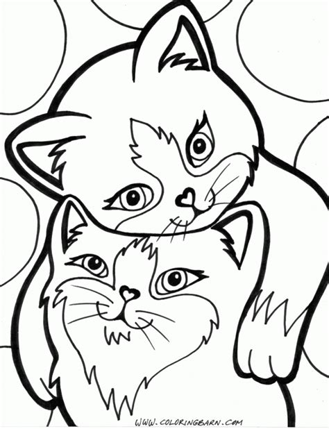 valentine kitten coloring pages clip art library