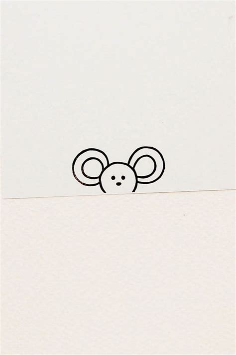 mouse stamp handmade stamps animal ink stamp cute stationary easy