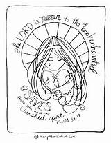 Psalm Brokenhearted sketch template