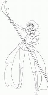 Sailor Saturn Coloring Line Popular Library Clipart Coloringhome sketch template