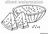 Watermelon Coloring Pages Colorings sketch template