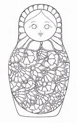 Doll Dolls Matryoshka Russian Coloring Pages Coloriage Nesting Kokeshi Mandala Colouring Russe Coloriages Matriochka Adult Etc Template Patterns Ak0 Cache sketch template