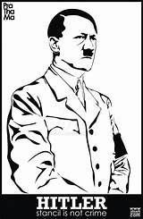 Hitler Stancil sketch template