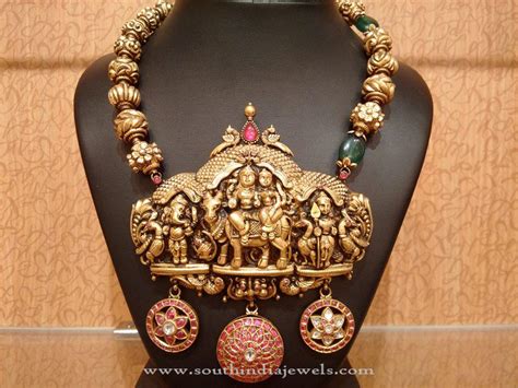 big antique temple necklace  naj south india jewels