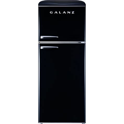 galanz  cu ft top mount retro style refrigerator black deal brickseek