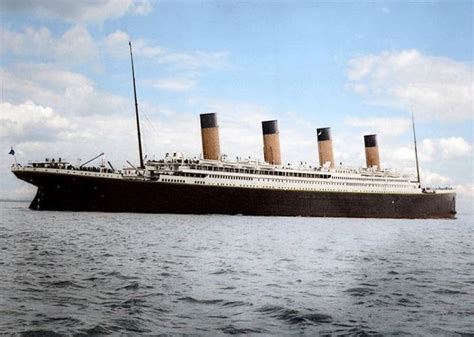 beautifully colorized    titanic titanic ship rms titanic titanic