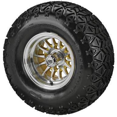 lsi  spoke  machinedgold  black trail ii     terrain tire set