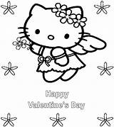 Kitty Coloring Hello Valentines Pages Valentine Disney Drawing Princess Printable Getcolorings Getdrawings Color Sheets Colorings sketch template
