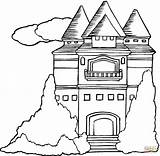 Mansion Coloring Template sketch template
