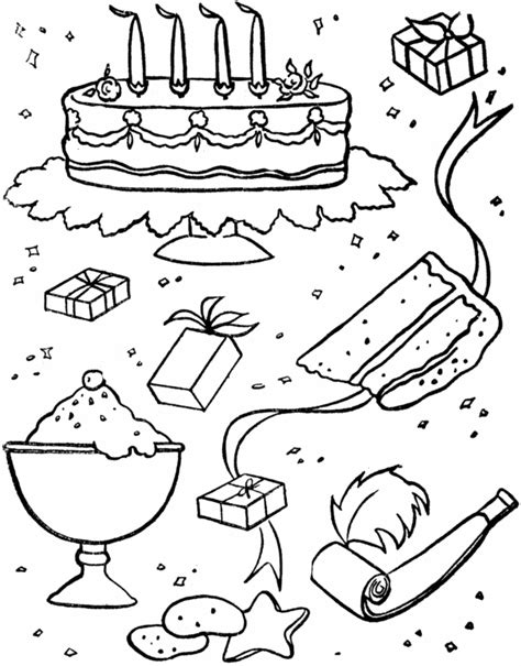 coloring pages birthday decorations coloring home
