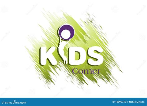 kids logo design stock photo image