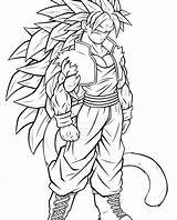 Goku Pages Coloring Ssj4 Getcolorings sketch template