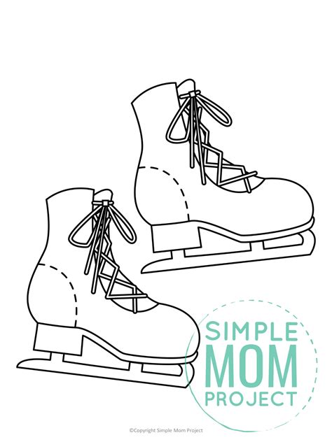 printable ice skates template simple mom project