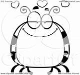 Ladybug Chubby Infatuated Cartoon Outlined sketch template