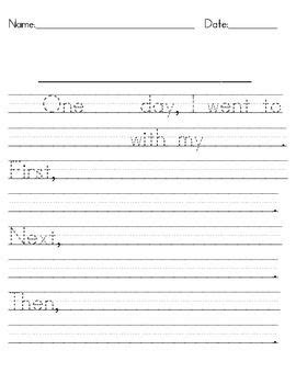 narrative writing tools sentence frames writing paper graphic
