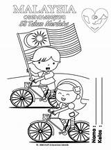 Merdeka Coloring Pages Kids Malaysia Colouring Kemerdekaan Mewarna Poster Gambar Flag Children Activities Sheets School Doodle 58th Indepence Parenting Mumsgather sketch template
