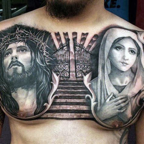 religious chest tattoos designs ideas  meaning tattoos