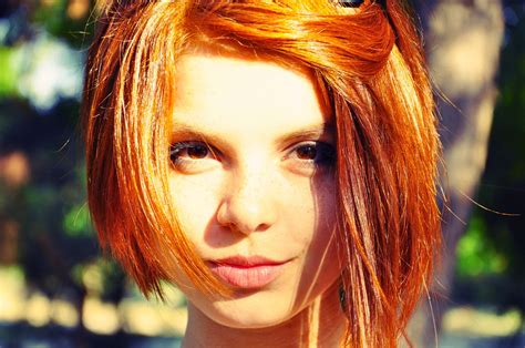 Wallpaper Face Sunlight Trees Women Outdoors Redhead Model