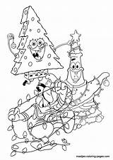 Coloring Christmas Pages Spongebob Patrick Star Browser Window Print sketch template