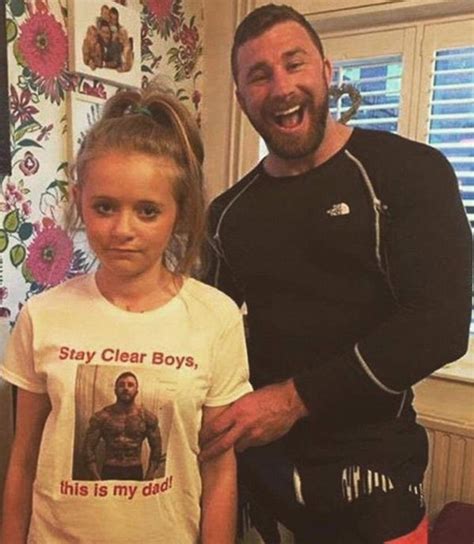 dad kit dale puts his muscly picture on t shirt for his daughter to