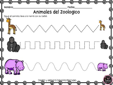 actividades animales de zoologico  imagenes educativas