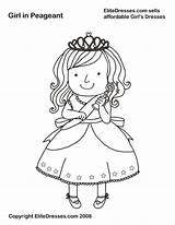 Coloring Girl Pages Dresses Pageant Girls Clipart Flower Little Wedding Printable Cliparts Library Popular sketch template
