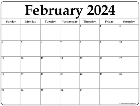 february  calendar  printable calendar templates