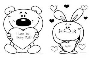 valentines  love  beary  coloring page printable
