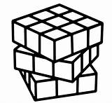 Cube Rubiks Rubik Coloringpagesfortoddlers sketch template