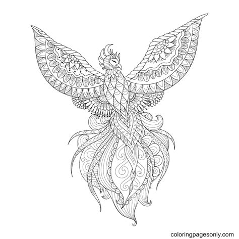 phoenix tattoo coloring pages sketch coloring page