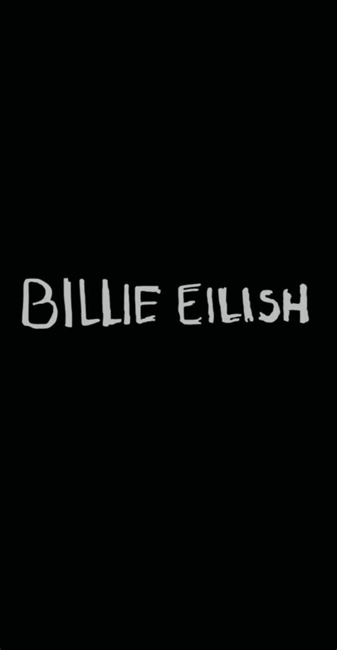 billie eilish logo black background