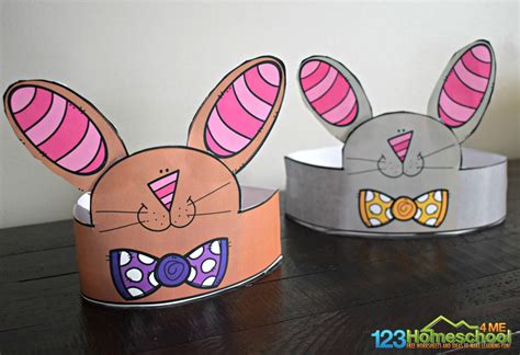 printable easter bunny hat template printables template
