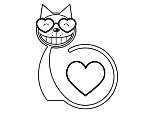 cat love coloring page coloringcrewcom