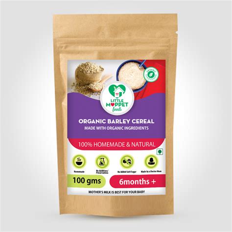 organic barley cereal easily digestible fiber rich  food  babies