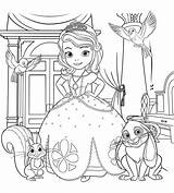 Sofia Coloring Pages First Girls Print sketch template