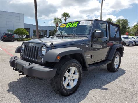 pre owned  jeep wrangler sport convertible  st petersburg