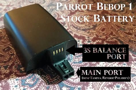 high pro glow parrot bebop  battery balance port
