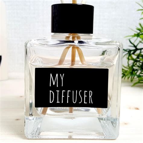 diffuser labels  diffuser black color customized etsy