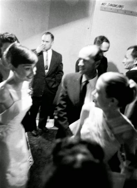 audrey hepburn and grace kelly backstage at the 28th annual academy awards in 1956 ~ vintage