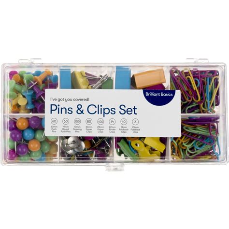 brilliant basics bulk pack pin clips coloured  pieces big