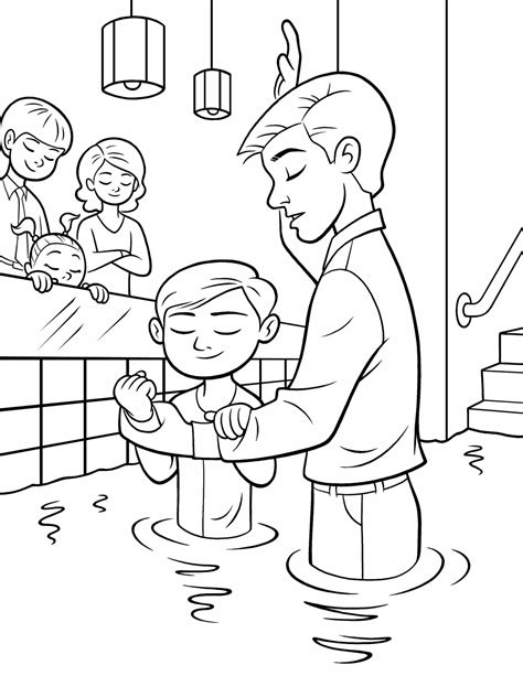 printable baptism coloring pages printable templates