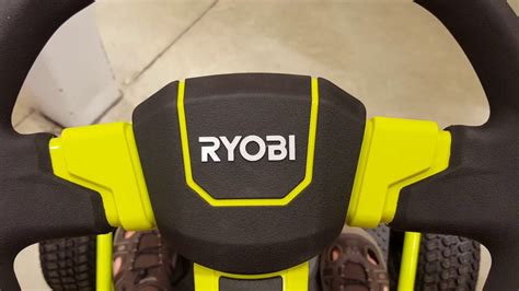 ryobi rme fully electric riding mower walkaround youtube