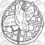 Chicken Waffles Outline Clipart Watermark Register Remove Login sketch template