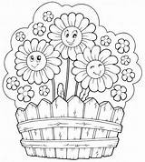 Coloring Pages Flower Garden Summer Flowers Cute Color Colouring Preschool Sheet Clipart Printable Kids Print Beautiful Fun Fences Online Getcolorings sketch template